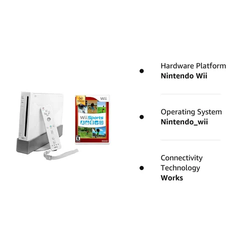 Vista 2 de Nintendo Wii Console with Wii Sports Renewed