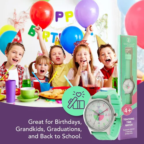 Vista 8 de OWLCONIC Analog Kids Watch - Girls & Boys Watches Ages 7-12 - Kids Analog Watch - Telling Time Teaching Tool - Gift Watches for Girls and Boys