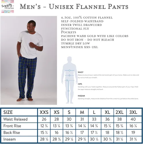 Vista 2 de Alpha Tau Omega - Pantalones de pijama de franela - ATO Fraternity ropa de dormir