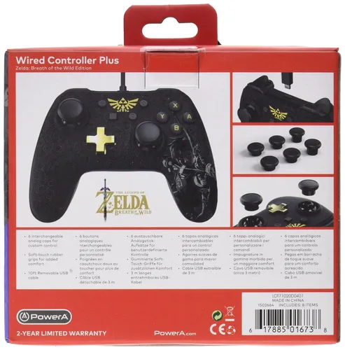 Vista 2 de PowerA Nintendo Switch Wired Controller Plus Zelda Breath of the Wild