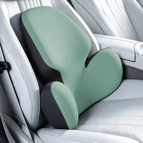Vista 13 de BEBAS Almohada de apoyo lumbar para silla de oficina, cojín ergonómico de espuma viscoelástica para aliviar el dolor de espalda baja, funda lavable