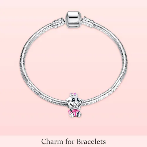 Vista 4 de EZ Tuxedo Dijes de dibujos animados de plata de ley 925, colección de joyas del arte de la animación para pulseras, Metal, Circonita cúbica