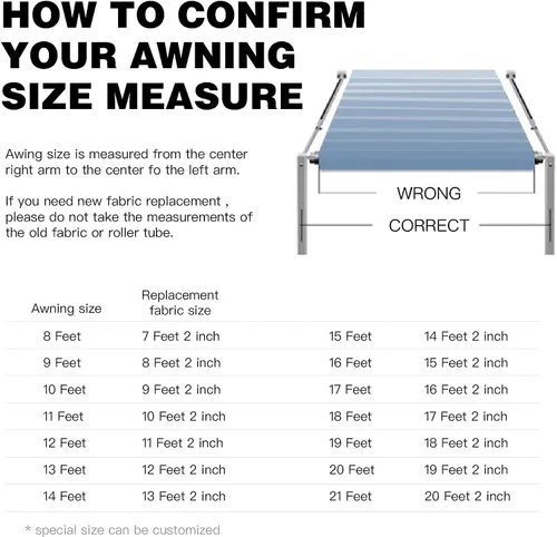 Vista 7 de AWNLUX Tela de Repuesto para Toldo de RV Vinilo Impermeable Pantalla de Sombra para Toldos Camping Ajuste Universal Tela Protector Solar Bloqueador