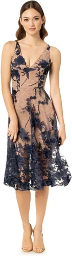 Vista 18 de Dress the Population Vestido midi para mujer Audrey, con escote profundo Begonia