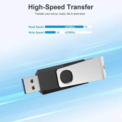 Vista 4 de Aiibe Unidad flash USB de 16 GB Memoria USB 3.0 Memoria Stick PenDrive 16GB - Negro