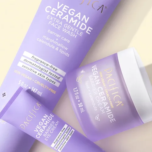 Vista 21 de Crema Facial Pacifica - Crema de Barrera de Ceramida Vegana con Niacinamida y Manteca de Karité - Hidratante Crema Facial Diaria Libre de Fragancia