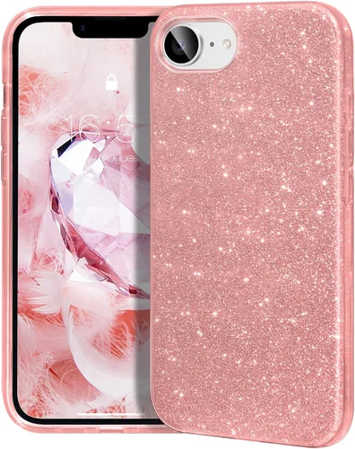 Vista 16 de MATEPROX - Funda compatible con iPhone Air de 6.5' [2025], carcasa protectora de 3 capas con purpurina brillante y tendencia, anti-arañazos y a