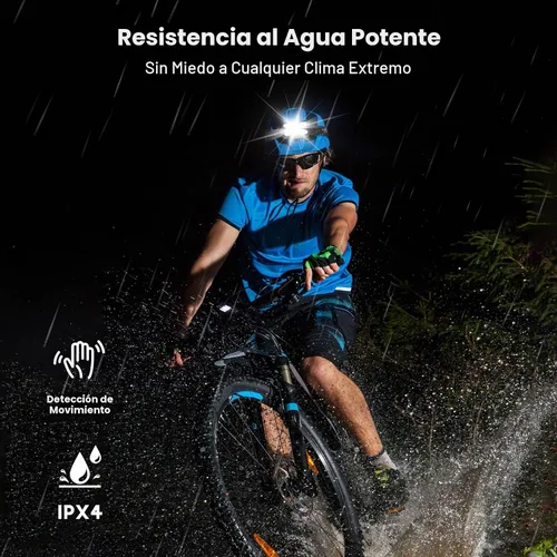 Vista 5 de Elmchee Paquete de 2 faros recargables de 2500 lúmenes, 5 LED brillantes, 7 modos de sensor de movimiento ajustable, linterna de cabeza impermeable