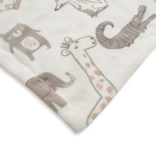 Vista 4 de BORITAR Manta de seguridad para bebé de elefante, suave manta de punto minky con bonito patrón de animales, manta de peluche para recién nacido