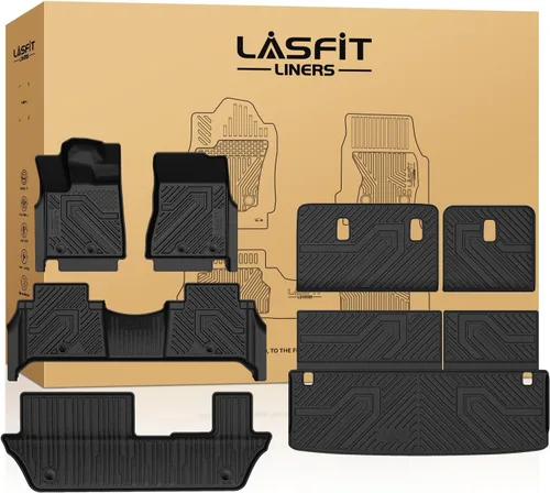 Vista 18 de LASFIT Alfombrillas de suelo y tapete de carga para Kia K4 2026 2025 para todo tipo de clima, TPE ajuste personalizado, juego completo