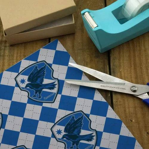 Vista 4 de GRAPHICS & MORE Harry Potter Ravenclaw Plaid Sigil - Rollos de papel de regalo