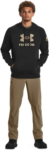 Vista 3 de Under Armour Freedom - Sudadera con capucha con logotipo de bandera grande para hombre