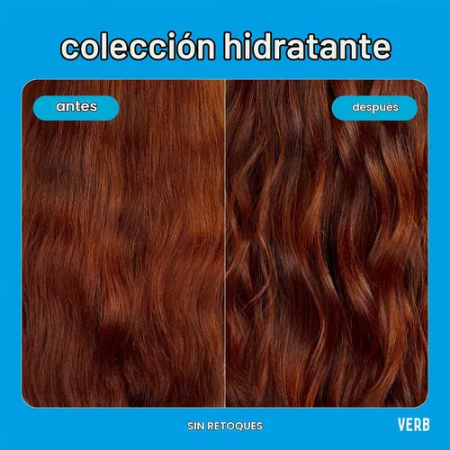 Vista 5 de VERB Hydrate Shampoo limpia el cabello seco y encrespado para reducir el encrespamiento y añadir humedad al cabello
