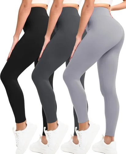 Vista 11 de Natural Feelings Buttercloud - Paquete de 3 leggings para mujer, cintura alta, pantalones de yoga suaves como la mantequilla, para uso diario