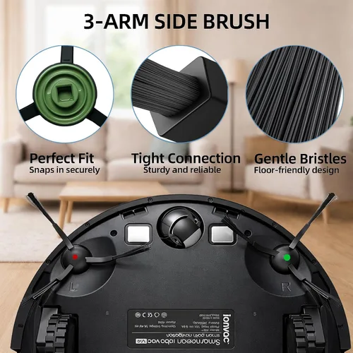 Vista 6 de SmartClean V4 7997 Accesorios para Ionvac SmartClean V4 Kit de piezas de repuesto para aspiradora robot de vaciado, 2 cepillos principales
