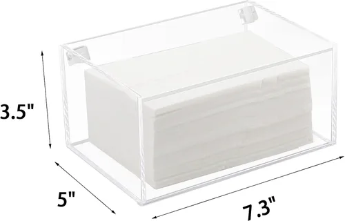 Vista 4 de Watpot Contenedor de hojas para secadora de acrílico, contenedor de hojas de secadora transparente con tapa para la lavandería, transparente
