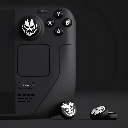 Vista 5 de PlayVital Thumb Grip Caps for Steam Deck LCD, Silicone Thumbsticks Grips Joystick Caps for Steam Deck OLED - Fire Demons