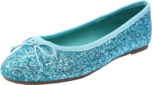 Vista 14 de FEVERSOLE Zapatos planos de ballet de patente para mujer, color macarrón colorido Beige