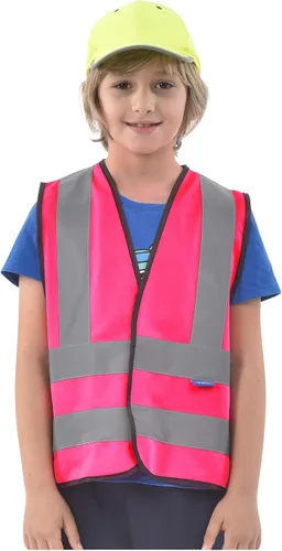 Vista 9 de AYKRM Chaleco de alta visibilidad para niños chaleco de seguridad reflectante de alta visibilidad