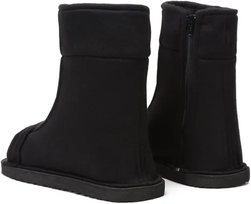 Vista 5 de ZNZXYCOS Accesorios de cosplay de anime para adultos y niños, zapatos negros para fiesta de Halloween, Negro
