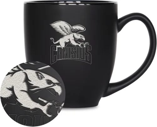 Vista 224 de Rico Industries - Taza de cerámica mate negra con grabado láser estándar de 15oz para NCAA (escuelas T & U) - Para bebidas calientes o frías