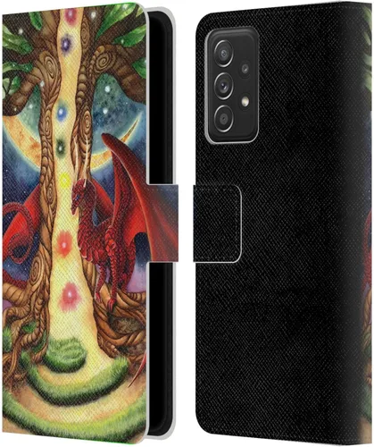 Vista 202 de Head Case Designs Officially Licensed Carla Morrow Galactic Entrancement Dragons Leather Wallet Case Compatible with Samsung Galaxy A07 4G
