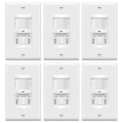 Vista 11 de TOPGREENER Interruptor de luz con sensor de movimiento PIR de ocupación/vacante, función de aprendizaje, no neutro no requiere tierra, 200 W