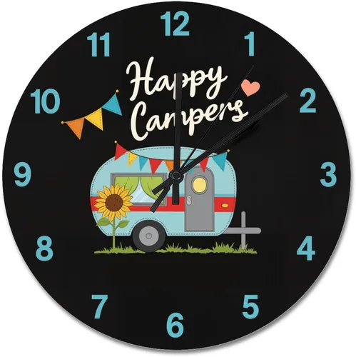 Vista 48 de ArogGeld Reloj tropical en algún lugar de madera, reloj de pared de madera, funciona con pilas, 12 pulgadas, sin tictac, moderno, para sala