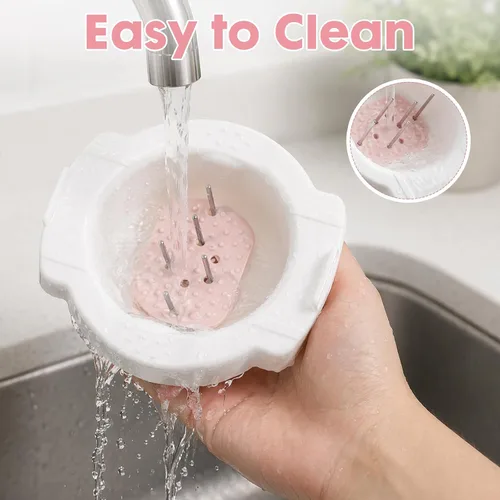 Vista 7 de Kichvoe Pink Mandoline Slicer Guard Mandolin Hand Guard Safety Protector