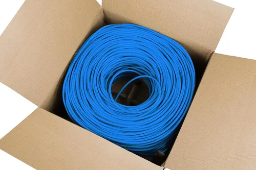 Vista 6 de VIVO Cable Cat6 a granel de 500 pies, cable Ethernet CCA, 23 AWG, caja de extracción UTP, red LAN, azul, CABLE-V006B Cable Ethernet CCA, 23 AWG