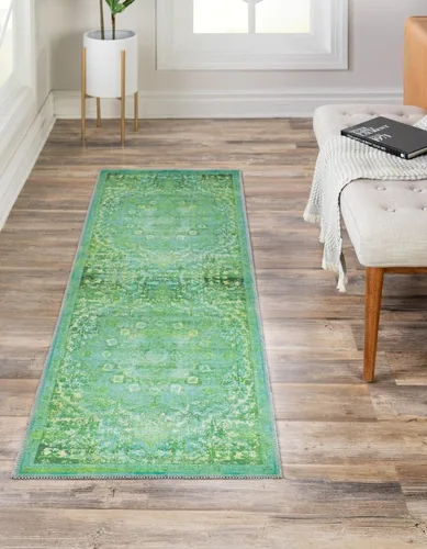 Vista 35 de Unique Loom Renaissance Collection - Alfombra rectangular de 2 x 3 pies 1 pulgada, color azul y verde