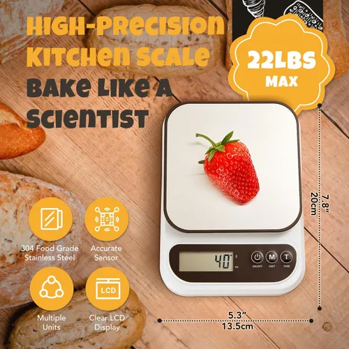 Vista 4 de Suministros para hornear pan de masa madre, kit de iniciador de masa madre con báscula, frasco para iniciador, kit de herramientas para hacer pan
