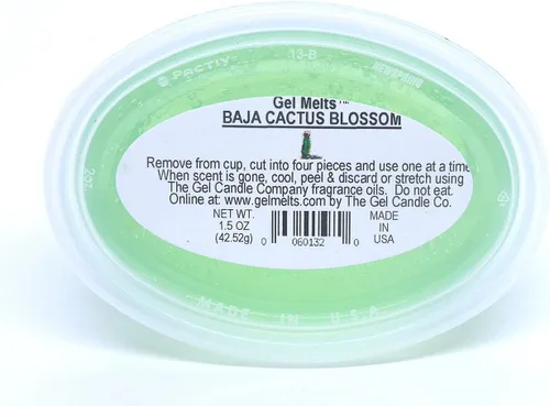Vista 4 de Baja Cactus Blossom Aroma Gel Melts para calentadores y quemadores de The Gel Candle Company Peel, MELT and Enjoy