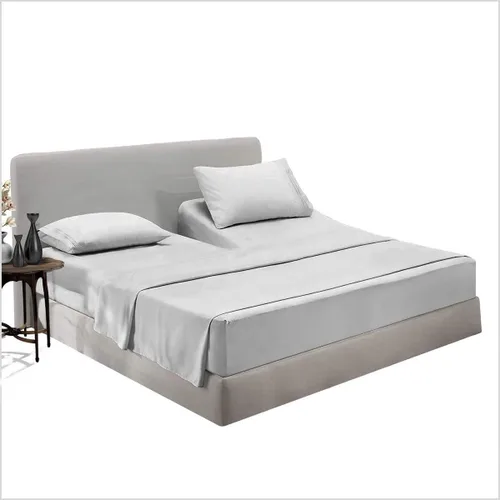 Vista 14 de Top Split Head Flex Queen - Juego de sábanas para dormir con número de camas – 4 piezas de color gris oscuro, sábanas divididas Queen – 100% algodón