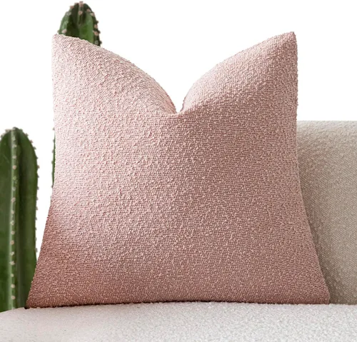 Vista 65 de Foindtower Fundas de almohada decorativas con textura de boucle, fundas de almohada sólidas, neutrales, suaves y acogedoras para silla, sofá