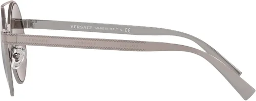 Vista 2 de Versace Gafas de sol para mujer marco de metal de color gris claro lentes plateados 2047in