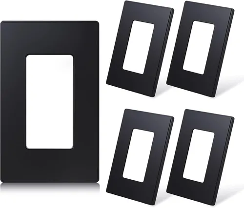 Vista 16 de ELEGRP Placas de pared decorativas sin tornillos de 1 banda, cubierta de placa frontal termoplástica irrompible para interruptor de salida