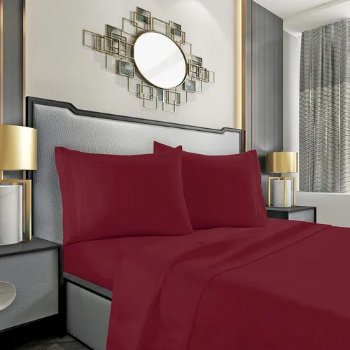 Vista 37 de Mocassi Juego de sábanas tamaño individual, sábanas y fundas de almohada de hotel de lujo de 1800 Premier, sábanas ultrasuaves, transpirables