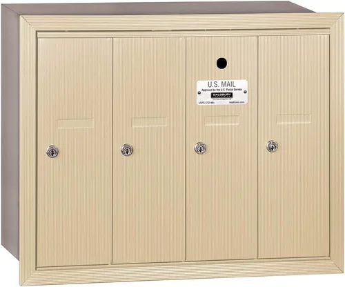 Vista 3 de Salsbury Industries Buzón, 30 lb, empotrado, 3504ARU - 1 cada uno Aluminio