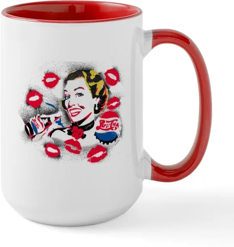 Vista 25 de CafePress Pepsi - Taza de café de cerámica (15.0 fl oz)