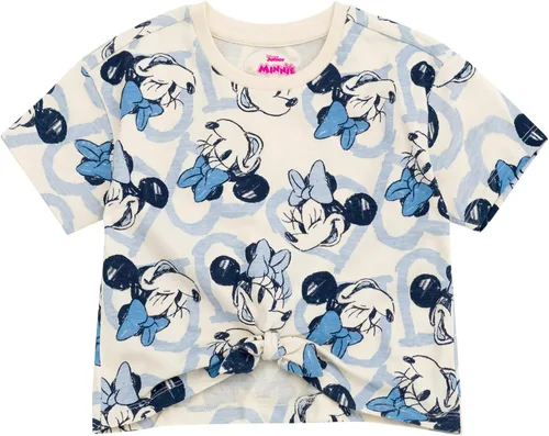 Vista 83 de Disney Minnie Mouse - Conjunto de camiseta floral arcoíris y pantalones cortos de cambray, tallas de bebé a niño grande (12 meses - 14-16)