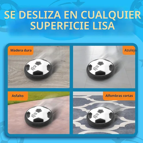 Vista 5 de Let Loose Moose Hover Balón de fútbol, juego de 2 juguetes de fútbol LED, regalos para niños de 8 años, fútbol flotante LED para interiores