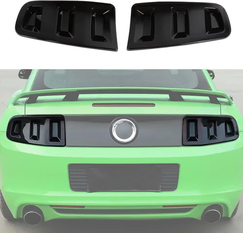 Vista 9 de RT-TCZ Cubierta de lámpara de luz trasera, marco de guardia, biseles, accesorios de decoración para Ford Mustang (2010-2012 negro ahumado)