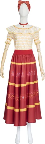 Vista 2 de Disfraz de Dolores para mujer, conjunto completo de falda con diadema, vestido de princesa para Halloween