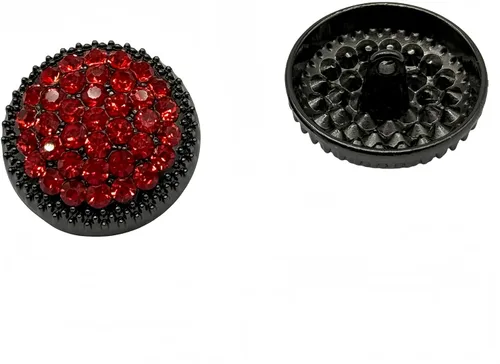 Vista 8 de 10 unidades de botones redondos de metal con diamantes de imitación para ropa, accesorios de costura DIY, decoración de boda, venta al por mayor