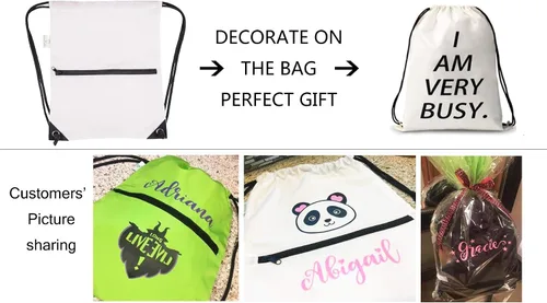 Vista 6 de HOLYLUCK - Mochila, bolsa deportiva con cordón ajustable para gimnasio