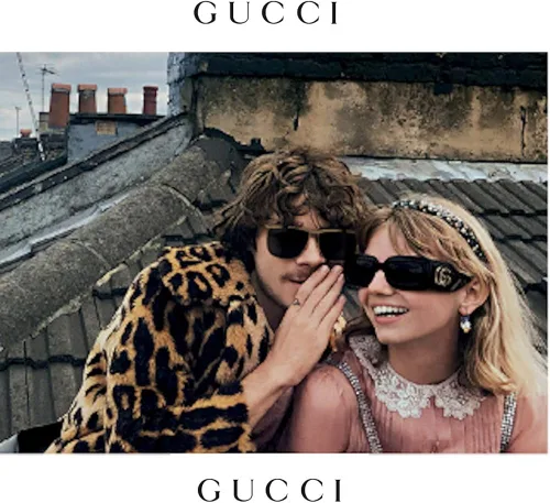 Vista 5 de Gucci GG1029SA - Gafas de sol para mujer color negro y marrón oscuro cadena de oro 5719145