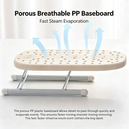 Vista 6 de Mini tabla de planchar plegable, tabla de planchar de mesa que ahorra espacio, manejo de puños y collares, tabla de hierro compacta portátil, diseño