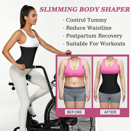 Vista 4 de MICOHPKLE Entrenador de cintura para mujer, corsé de cintura para control de abdomen, faja de entrenamiento delgada