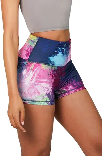 Vista 3 de Tough Mode Pantalones cortos deportivos para mujer, de tiro alto, 3 pulgadas, 5 pulgadas, súper suaves, para entrenamiento, correr, yoga, voleibol
